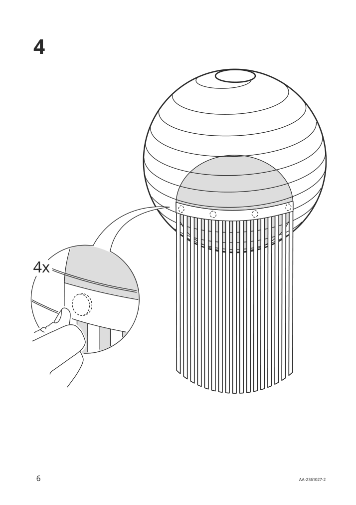 Assembly instructions for IKEA Oemsesidig pendant lamp shade white pink | Page 6 - IKEA ÖMSESIDIG pendant lamp shade 505.454.90