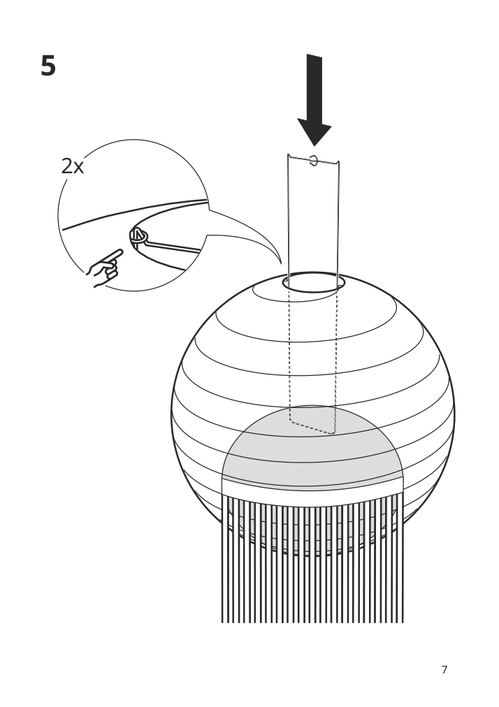 Assembly instructions for IKEA Oemsesidig pendant lamp shade white pink | Page 7 - IKEA ÖMSESIDIG pendant lamp shade 505.454.90