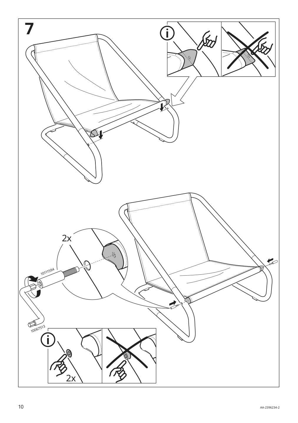 Assembly instructions for IKEA Oennestad armchair frame green | Page 10 - IKEA ÖNNESTAD armchair 495.544.71