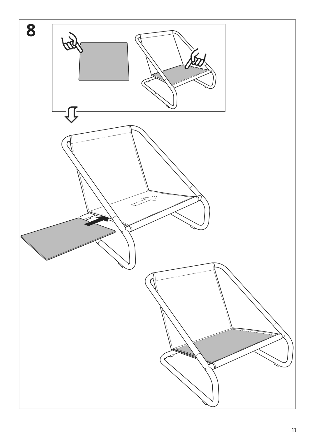 Assembly instructions for IKEA Oennestad armchair frame green | Page 11 - IKEA ÖNNESTAD armchair 495.544.71