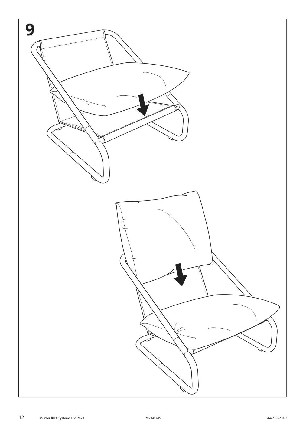 Assembly instructions for IKEA Oennestad armchair frame green | Page 12 - IKEA ÖNNESTAD armchair 495.544.71