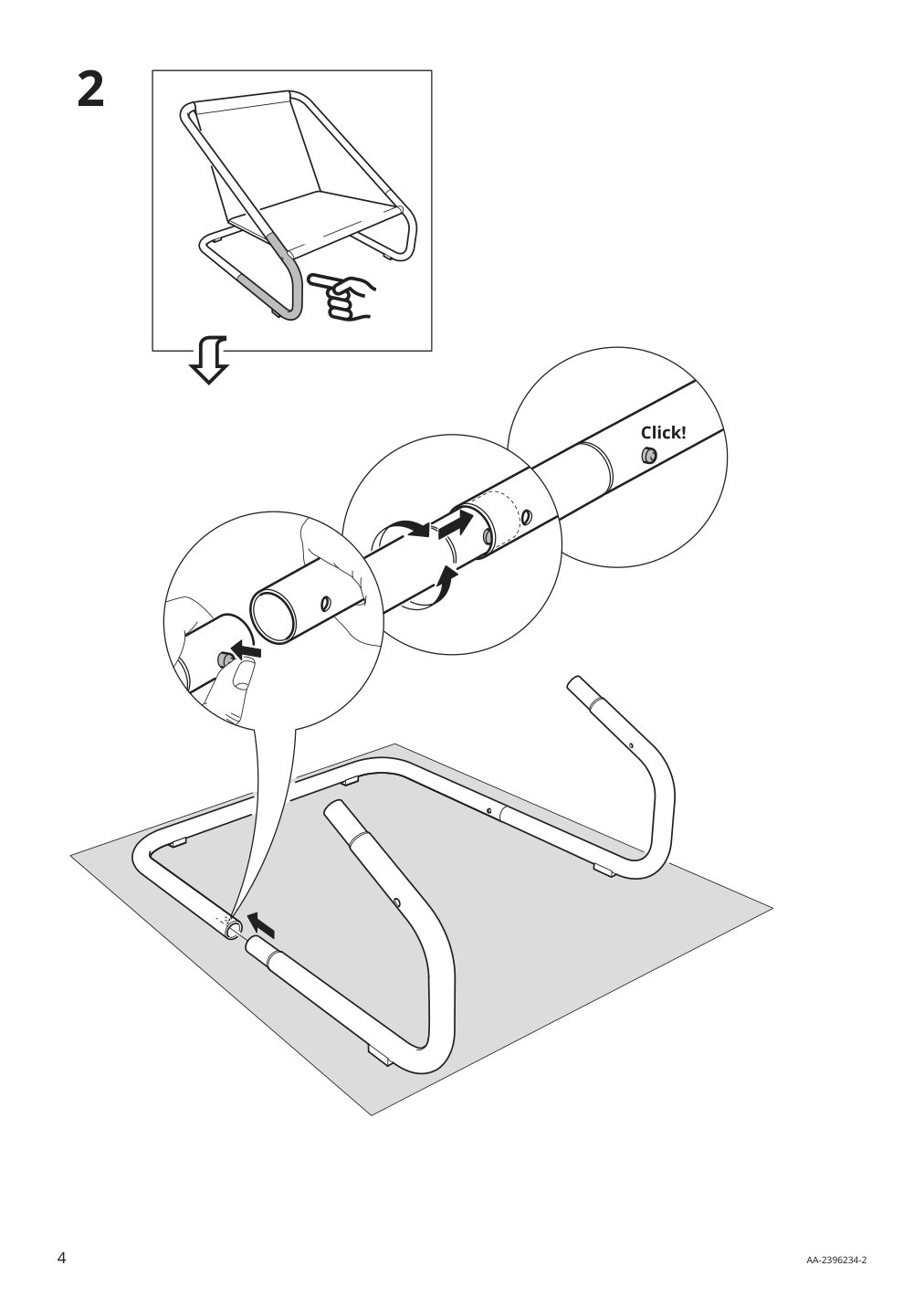 Assembly instructions for IKEA Oennestad armchair frame green | Page 4 - IKEA ÖNNESTAD armchair 495.544.71