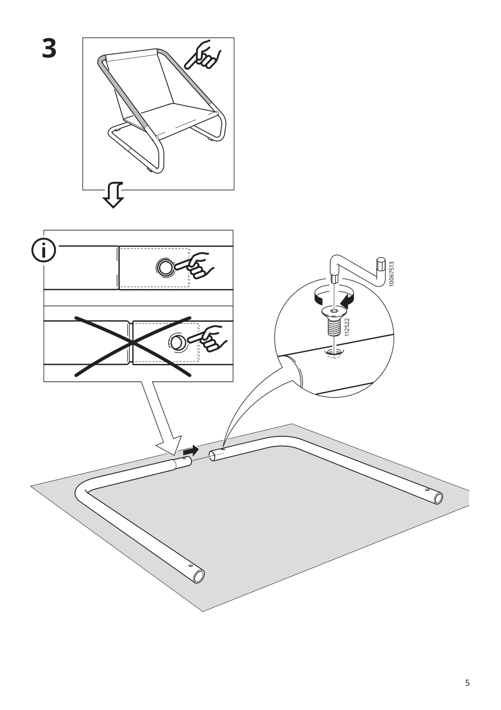 Assembly instructions for IKEA Oennestad armchair frame green | Page 5 - IKEA ÖNNESTAD armchair 495.544.71