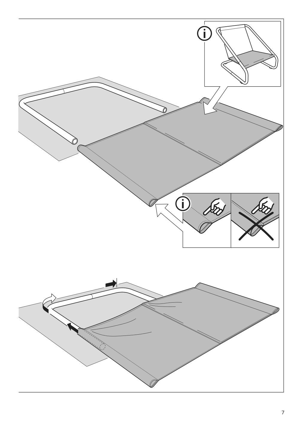 Assembly instructions for IKEA Oennestad armchair frame green | Page 7 - IKEA ÖNNESTAD armchair 495.544.71