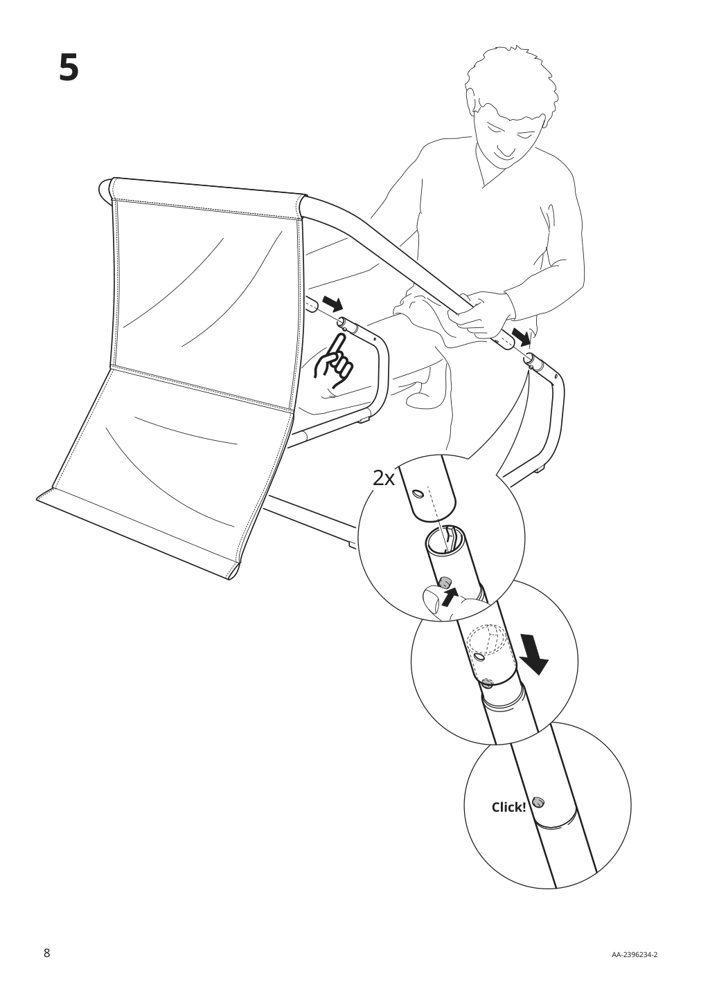 Assembly instructions for IKEA Oennestad armchair frame green | Page 8 - IKEA ÖNNESTAD armchair 495.544.71