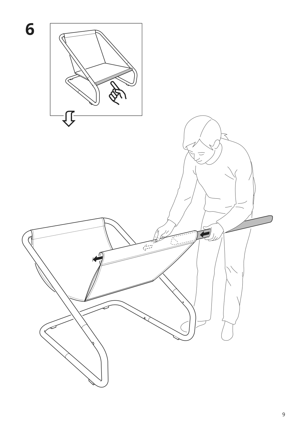 Assembly instructions for IKEA Oennestad armchair frame green | Page 9 - IKEA ÖNNESTAD armchair 495.544.71