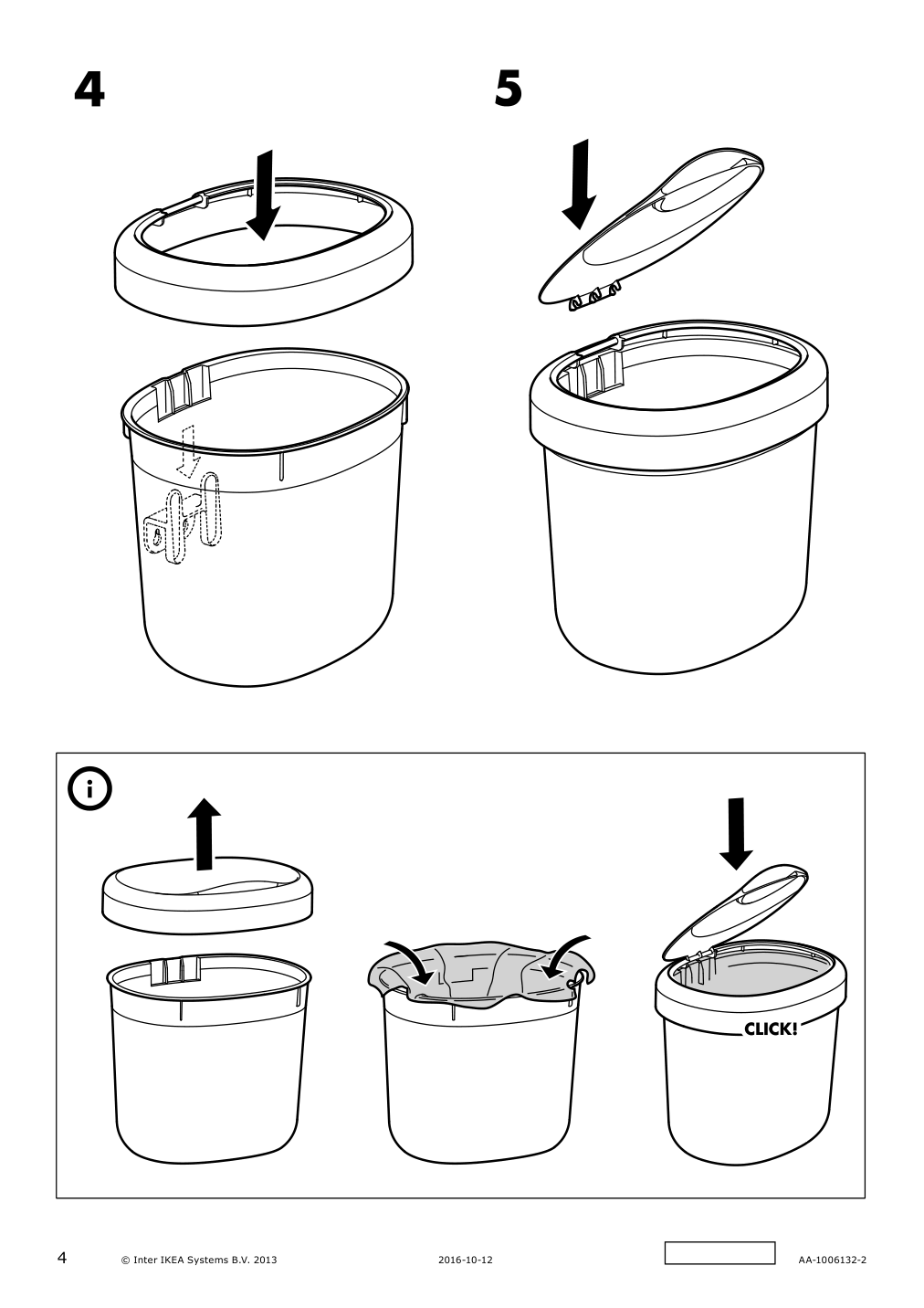 Assembly instructions for IKEA Oensklig racks for changing table set of 4 white | Page 4 - IKEA ÖNSKLIG racks for changing table, set of 4 301.992.83