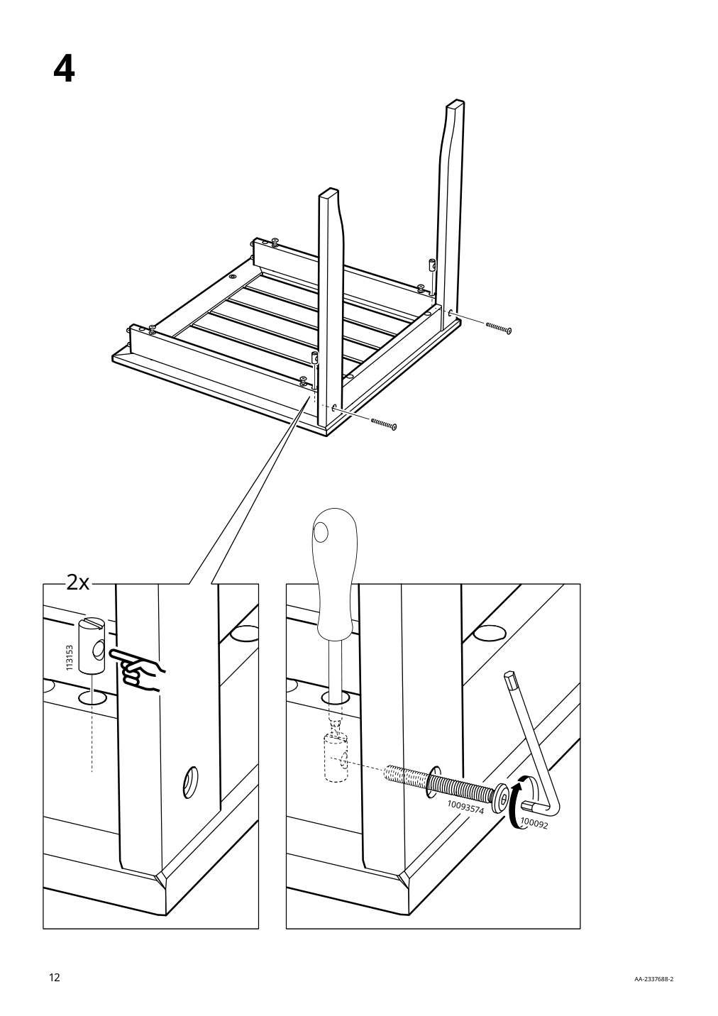 Assembly instructions for IKEA Oerskaer nesting tables set of 2 indoor outdoor dark gray | Page 12 - IKEA ÖRSKÄR nesting tables, set of 2 305.337.37