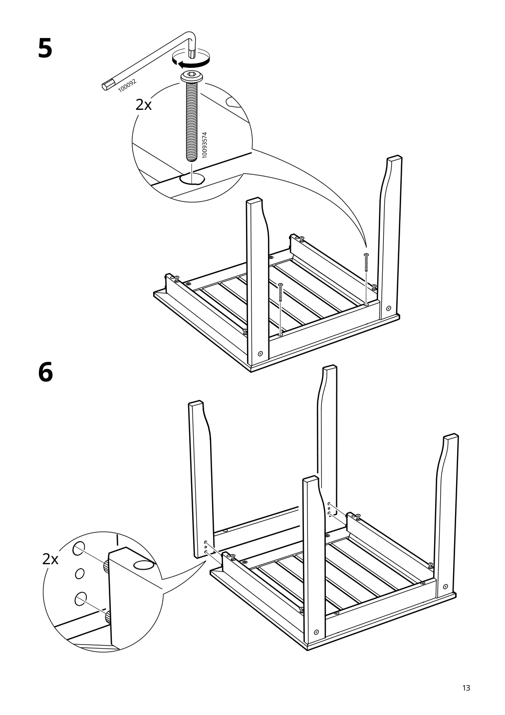 Assembly instructions for IKEA Oerskaer nesting tables set of 2 indoor outdoor dark gray | Page 13 - IKEA ÖRSKÄR nesting tables, set of 2 305.337.37