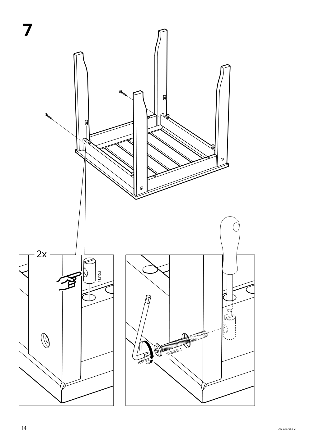 Assembly instructions for IKEA Oerskaer nesting tables set of 2 indoor outdoor dark gray | Page 14 - IKEA ÖRSKÄR nesting tables, set of 2 305.337.37