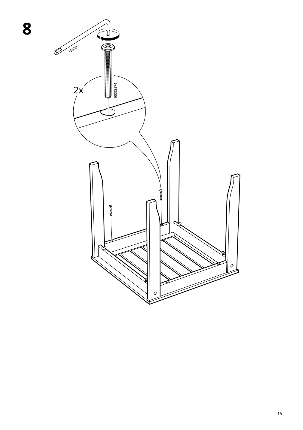 Assembly instructions for IKEA Oerskaer nesting tables set of 2 indoor outdoor dark gray | Page 15 - IKEA ÖRSKÄR nesting tables, set of 2 305.337.37