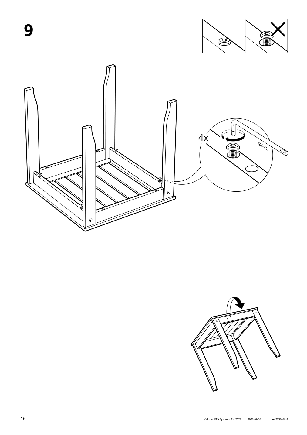 Assembly instructions for IKEA Oerskaer nesting tables set of 2 indoor outdoor dark gray | Page 16 - IKEA ÖRSKÄR nesting tables, set of 2 305.337.37