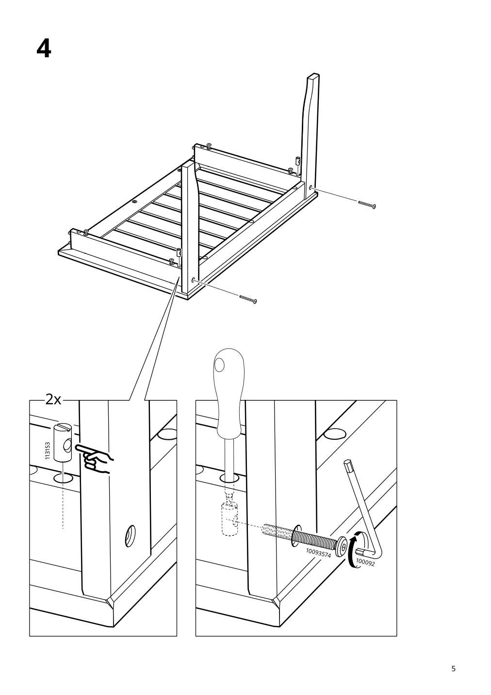 Assembly instructions for IKEA Oerskaer nesting tables set of 2 indoor outdoor dark gray | Page 5 - IKEA ÖRSKÄR nesting tables, set of 2 305.337.37