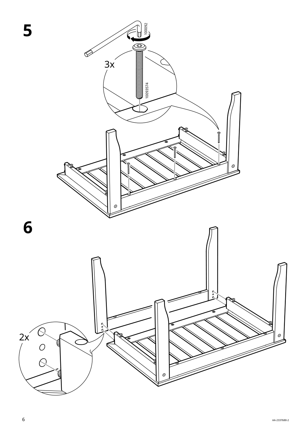 Assembly instructions for IKEA Oerskaer nesting tables set of 2 indoor outdoor dark gray | Page 6 - IKEA ÖRSKÄR nesting tables, set of 2 305.337.37