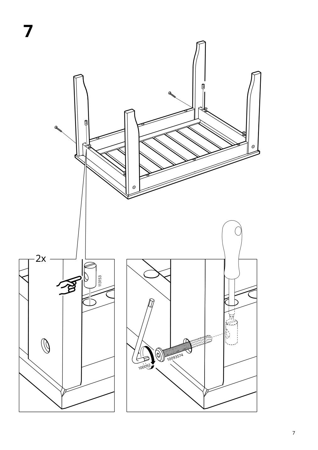 Assembly instructions for IKEA Oerskaer nesting tables set of 2 indoor outdoor dark gray | Page 7 - IKEA ÖRSKÄR nesting tables, set of 2 305.337.37