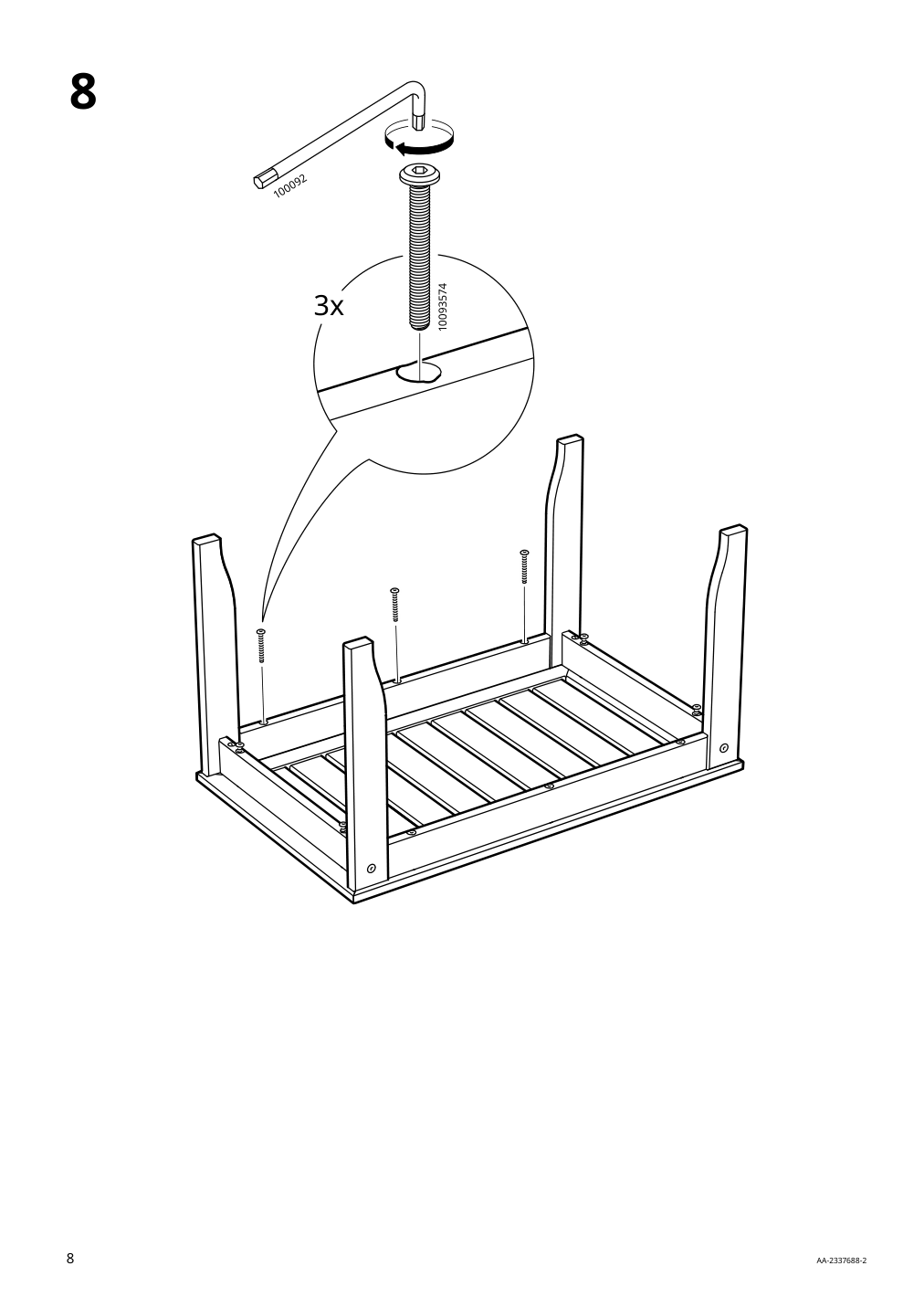 Assembly instructions for IKEA Oerskaer nesting tables set of 2 indoor outdoor dark gray | Page 8 - IKEA ÖRSKÄR nesting tables, set of 2 305.337.37