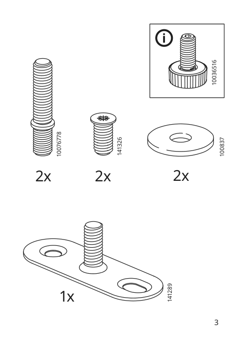 Assembly instructions for IKEA Oesarp leg brass color | Page 3 - IKEA BESTÅ TV bench with drawers 094.200.11