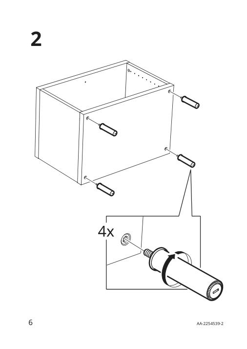 Assembly instructions for IKEA Oesarp leg brass color | Page 6 - IKEA BESTÅ storage combination w doors/drawers 494.402.48