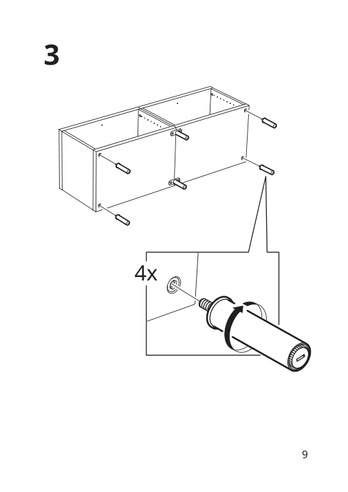 Assembly instructions for IKEA Oesarp leg brass color | Page 9 - IKEA BESTÅ TV bench with drawers 495.670.44