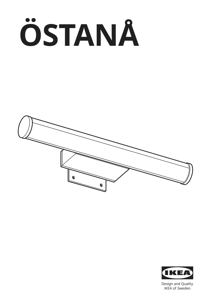 Assembly instructions for IKEA Oestana led cabinet wall light white | Page 1 - IKEA ÖSTANÅ LED cabinet/wall light 802.285.13