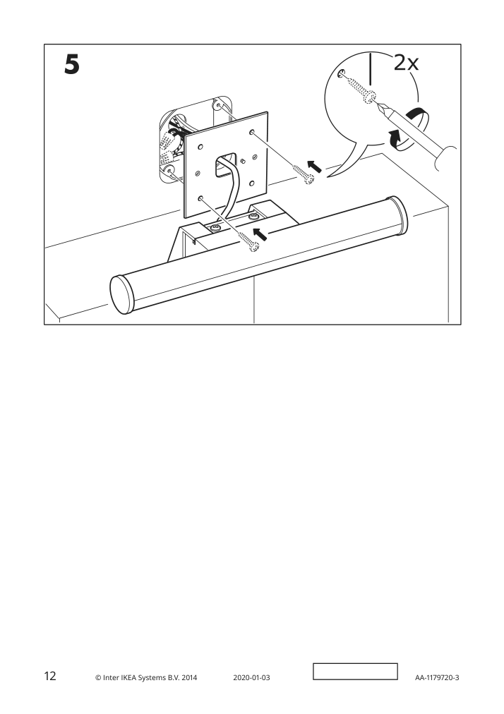 Assembly instructions for IKEA Oestana led cabinet wall light white | Page 12 - IKEA ÖSTANÅ LED cabinet/wall light 802.285.13