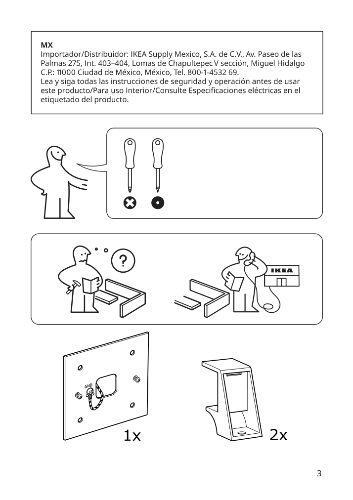 Assembly instructions for IKEA Oestana led cabinet wall light white | Page 3 - IKEA ÖSTANÅ LED cabinet/wall light 802.285.13