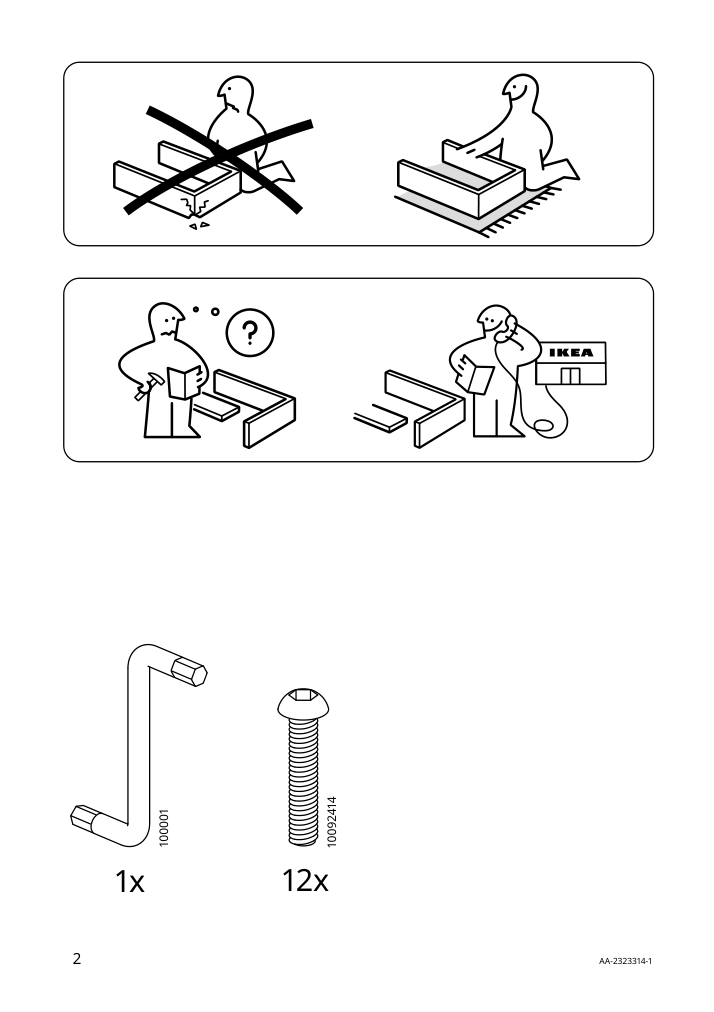 Assembly instructions for IKEA Oestanoe chair deep green remmarn deep green | Page 2 - IKEA GRÅSALA / ÖSTANÖ table and 2 chairs 195.513.89