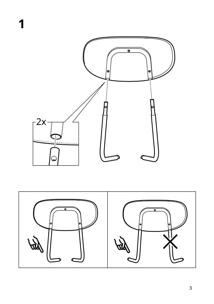 Assembly instructions for IKEA Oestanoe chair deep green remmarn deep green | Page 3 - IKEA GRÅSALA / ÖSTANÖ table and 2 chairs 195.513.89