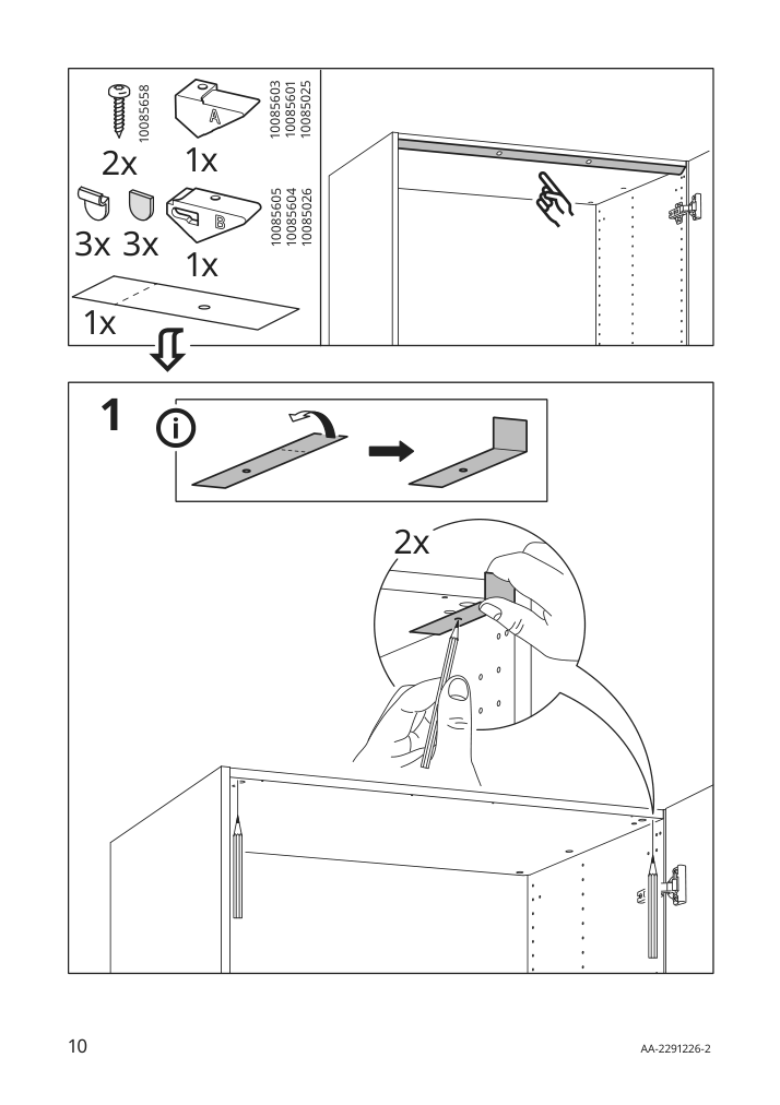 Assembly instructions for IKEA Oeversidan led wardrobe lighting strp w sensor dimmable dark gray | Page 10 - IKEA ÖVERSIDAN LED wardrobe lighting strp w sensor 004.749.04