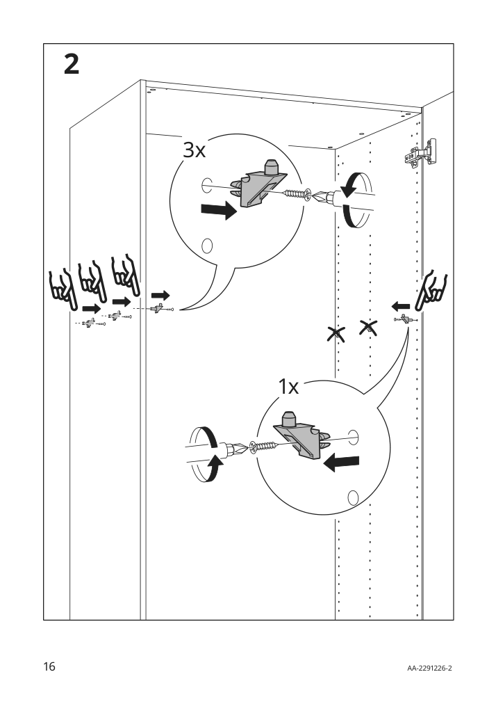 Assembly instructions for IKEA Oeversidan led wardrobe lighting strp w sensor dimmable dark gray | Page 16 - IKEA ÖVERSIDAN LED wardrobe lighting strp w sensor 004.749.04