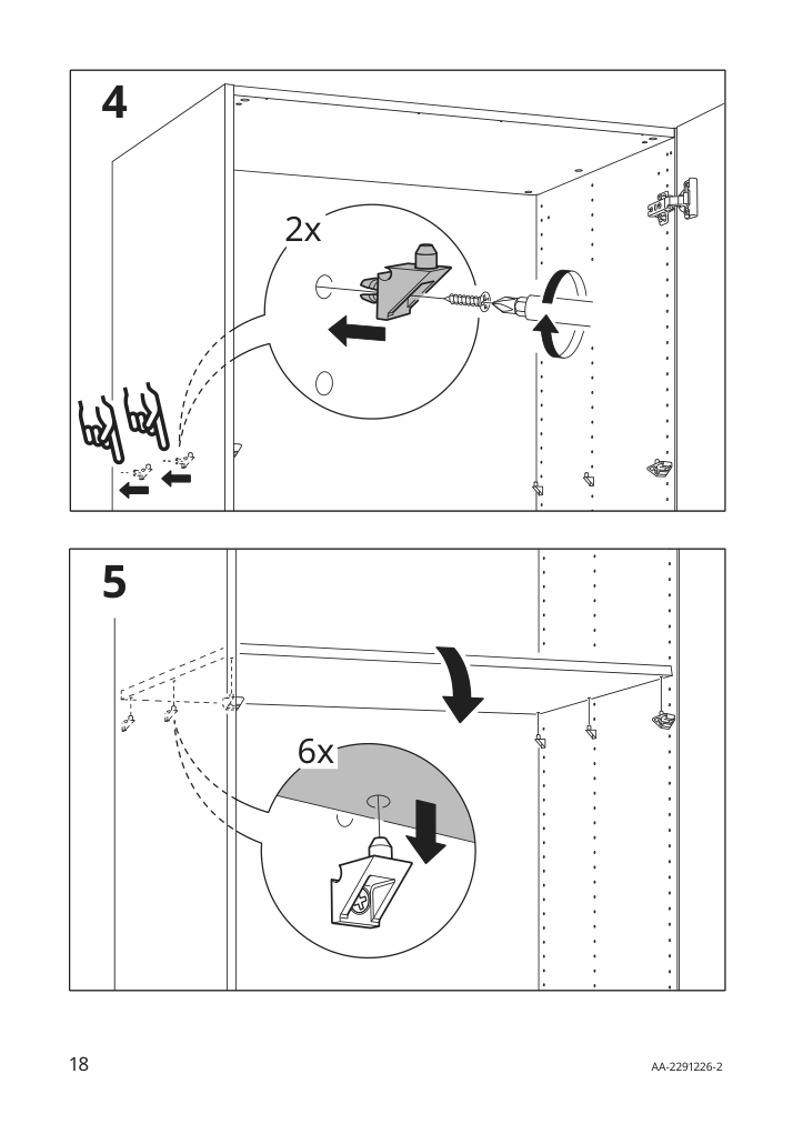 Assembly instructions for IKEA Oeversidan led wardrobe lighting strp w sensor dimmable dark gray | Page 18 - IKEA ÖVERSIDAN LED wardrobe lighting strp w sensor 004.749.04