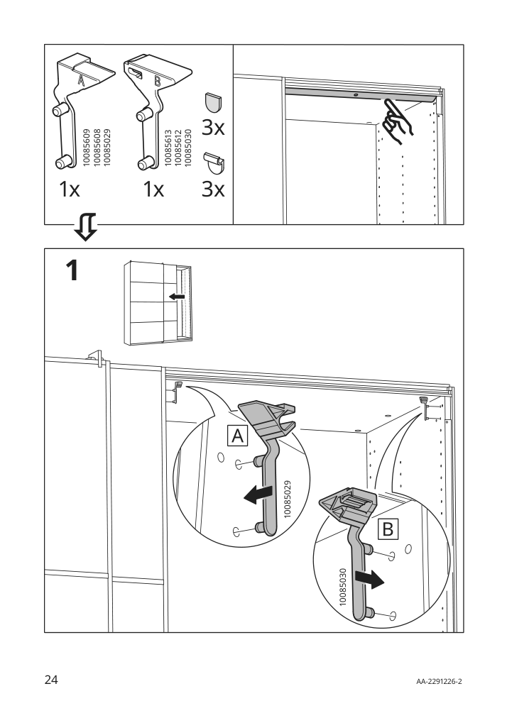 Assembly instructions for IKEA Oeversidan led wardrobe lighting strp w sensor dimmable dark gray | Page 24 - IKEA ÖVERSIDAN LED wardrobe lighting strp w sensor 004.749.04