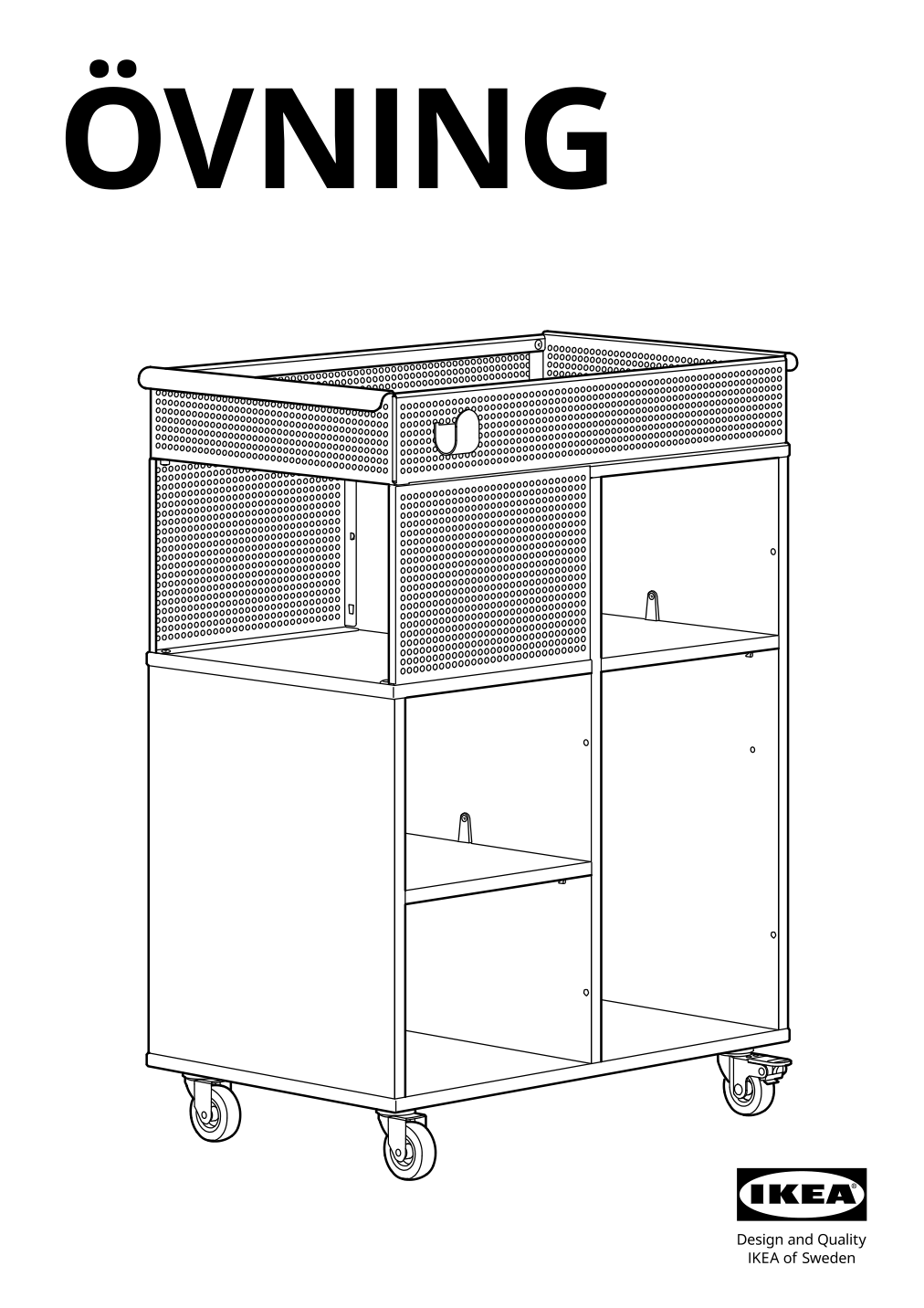 Assembly instructions for IKEA Oevning utility cart white gray green | Page 1 - IKEA ÖVNING utility cart 005.170.03