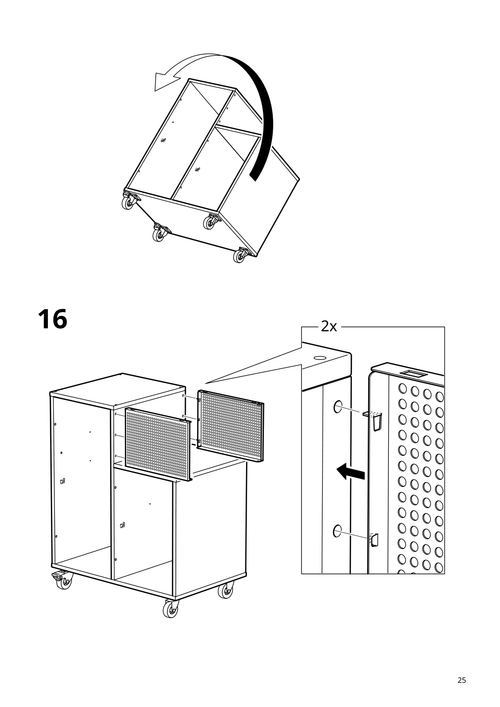 Assembly instructions for IKEA Oevning utility cart white gray green | Page 25 - IKEA ÖVNING utility cart 005.170.03