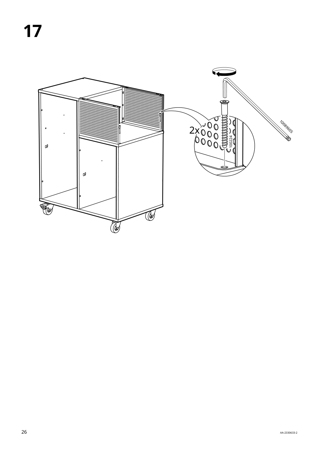 Assembly instructions for IKEA Oevning utility cart white gray green | Page 26 - IKEA ÖVNING utility cart 005.170.03