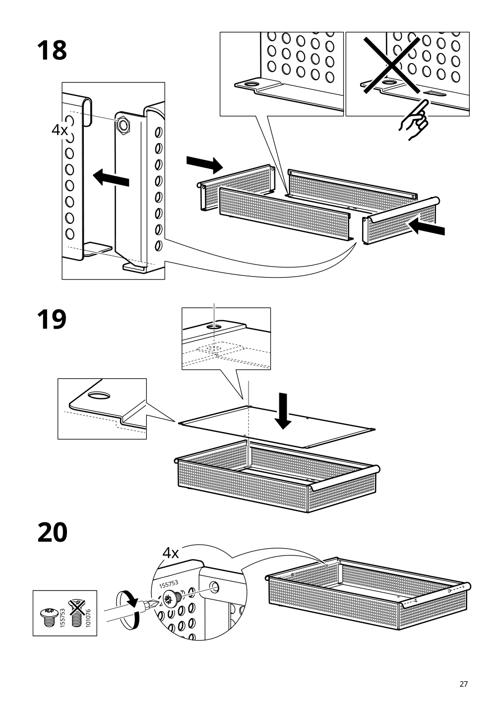 Assembly instructions for IKEA Oevning utility cart white gray green | Page 27 - IKEA ÖVNING utility cart 005.170.03