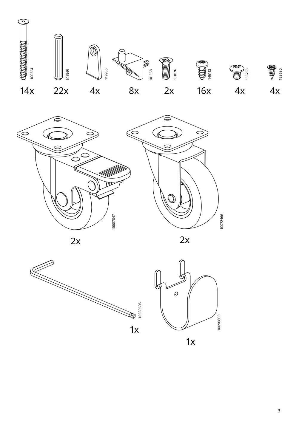 Assembly instructions for IKEA Oevning utility cart white gray green | Page 3 - IKEA ÖVNING utility cart 005.170.03