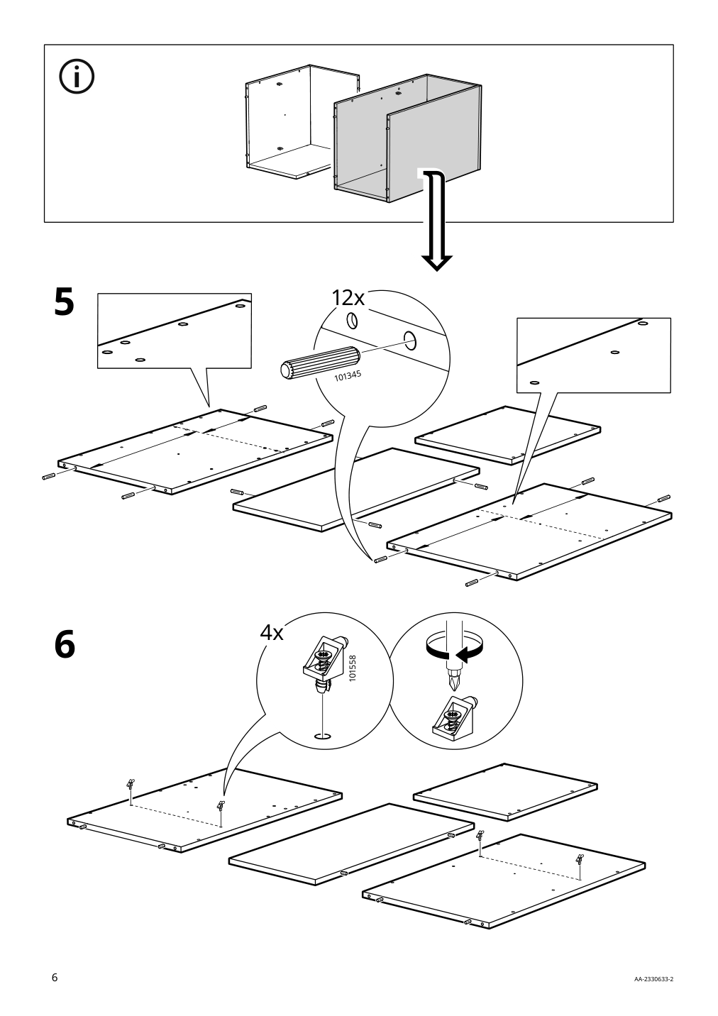 Assembly instructions for IKEA Oevning utility cart white gray green | Page 6 - IKEA ÖVNING utility cart 005.170.03