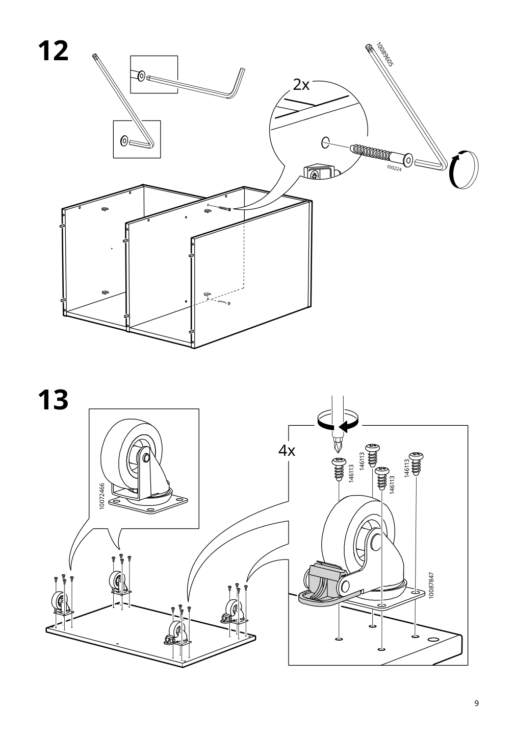 Assembly instructions for IKEA Oevning utility cart white gray green | Page 9 - IKEA ÖVNING utility cart 005.170.03