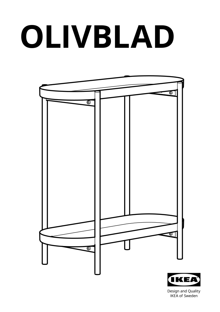 Assembly instructions for IKEA Olivblad plant stand indoor outdoor light gray | Page 1 - IKEA OLIVBLAD plant stand 805.607.71