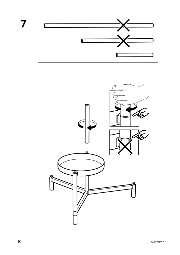 Assembly instructions for IKEA Olivblad plant stand indoor outdoor light gray | Page 10 - IKEA OLIVBLAD plant stand 205.607.74