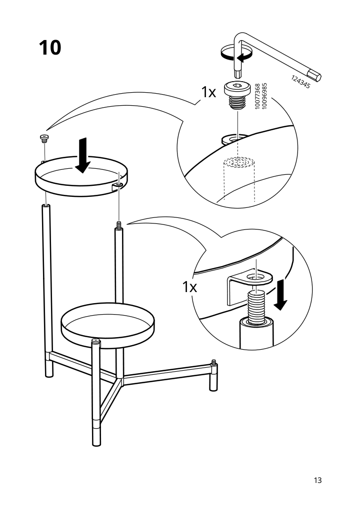 Assembly instructions for IKEA Olivblad plant stand indoor outdoor light gray | Page 13 - IKEA OLIVBLAD plant stand 205.607.74