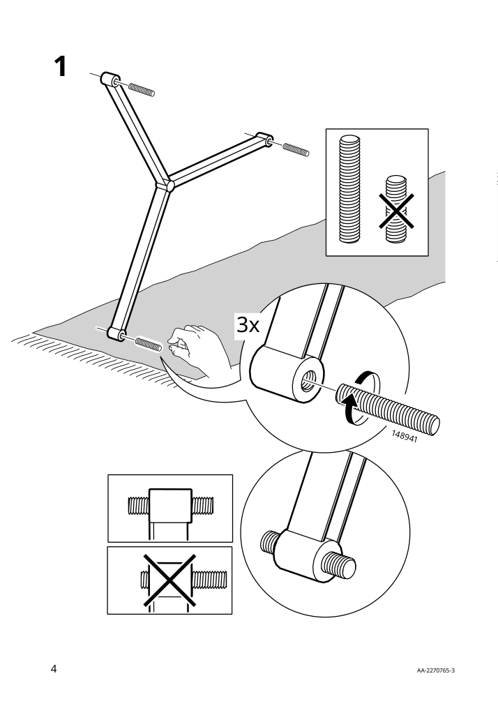 Assembly instructions for IKEA Olivblad plant stand indoor outdoor light gray | Page 4 - IKEA OLIVBLAD plant stand 205.607.74