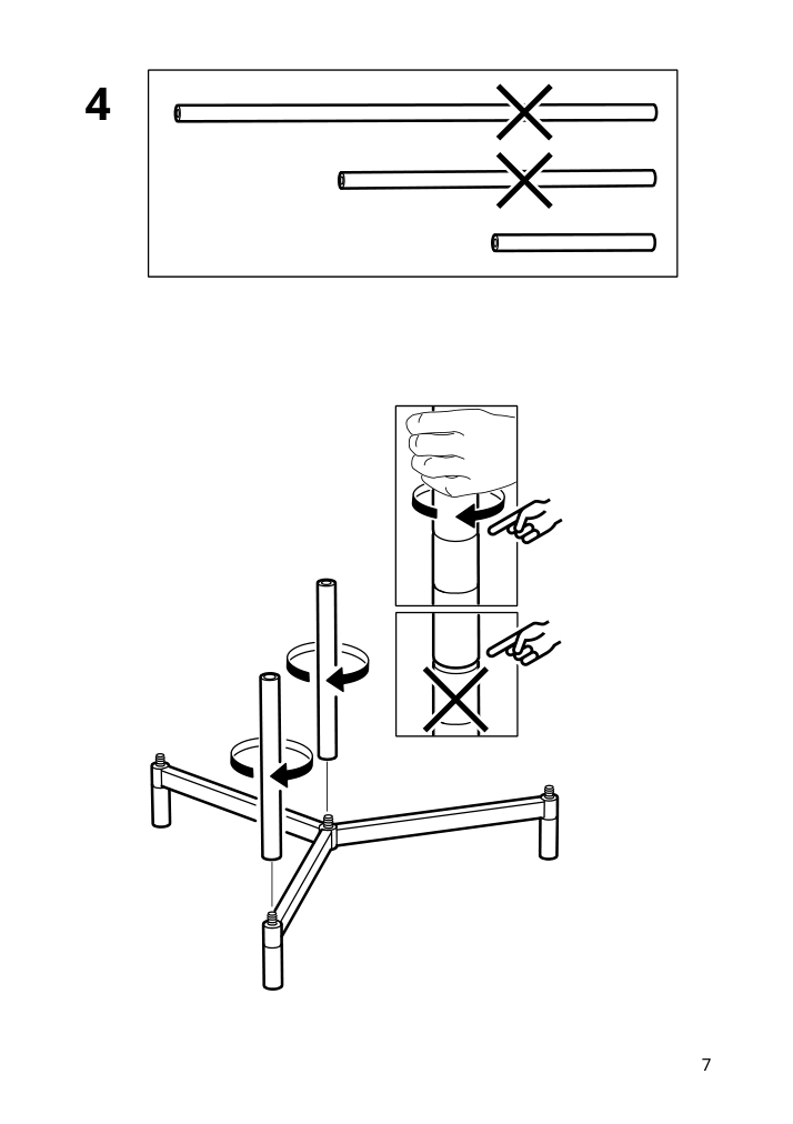 Assembly instructions for IKEA Olivblad plant stand indoor outdoor light gray | Page 7 - IKEA OLIVBLAD plant stand 205.607.74