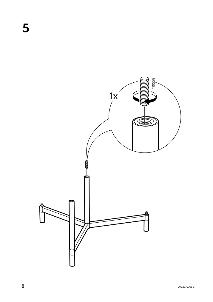 Assembly instructions for IKEA Olivblad plant stand indoor outdoor light gray | Page 8 - IKEA OLIVBLAD plant stand 205.607.74