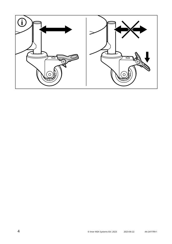 Assembly instructions for IKEA Olivblad plant stand on wheels indoor outdoor light gray | Page 4 - IKEA OLIVBLAD plant stand on wheels 605.613.14