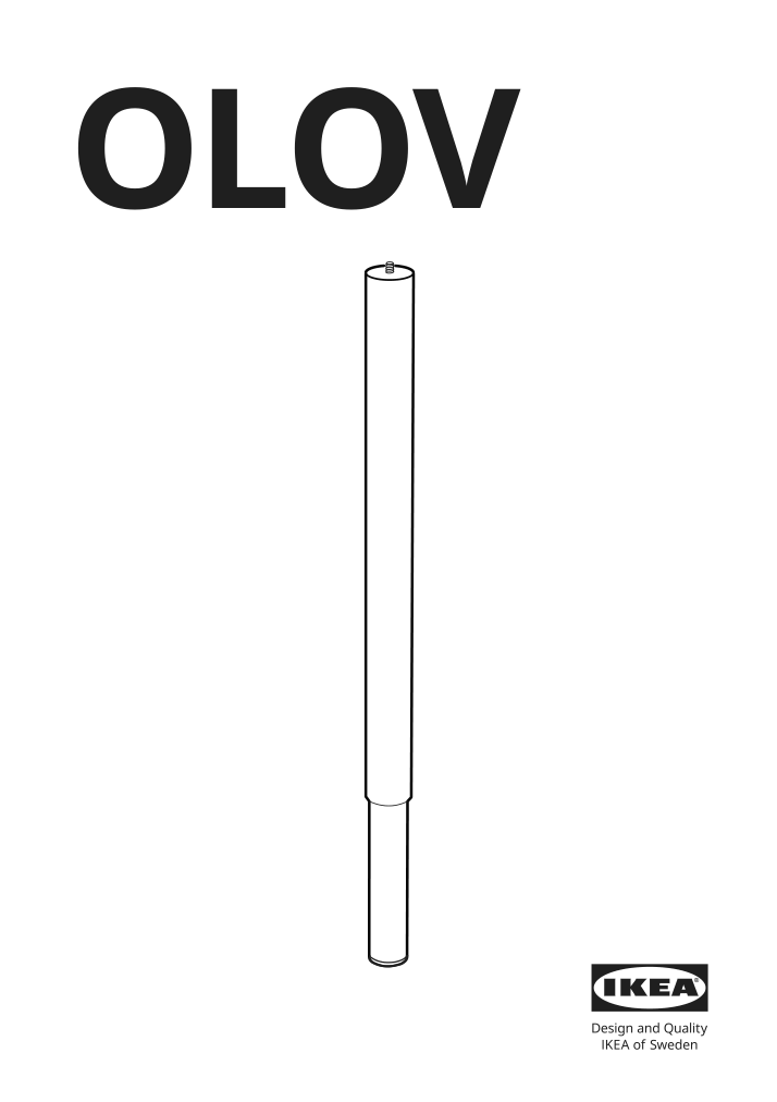 Assembly instructions for IKEA Olov leg adjustable white | Page 1 - IKEA KALLAX / LAGKAPTEN workstation 594.816.53