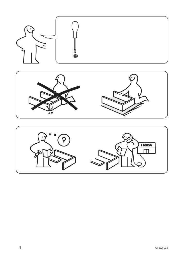 Assembly instructions for IKEA Olov leg adjustable black | Page 4 - IKEA KALLAX / LAGKAPTEN workstation 294.816.83