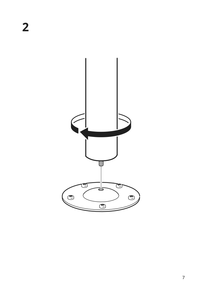 Assembly instructions for IKEA Olov leg adjustable white | Page 7 - IKEA KALLAX / LAGKAPTEN workstation 594.816.53