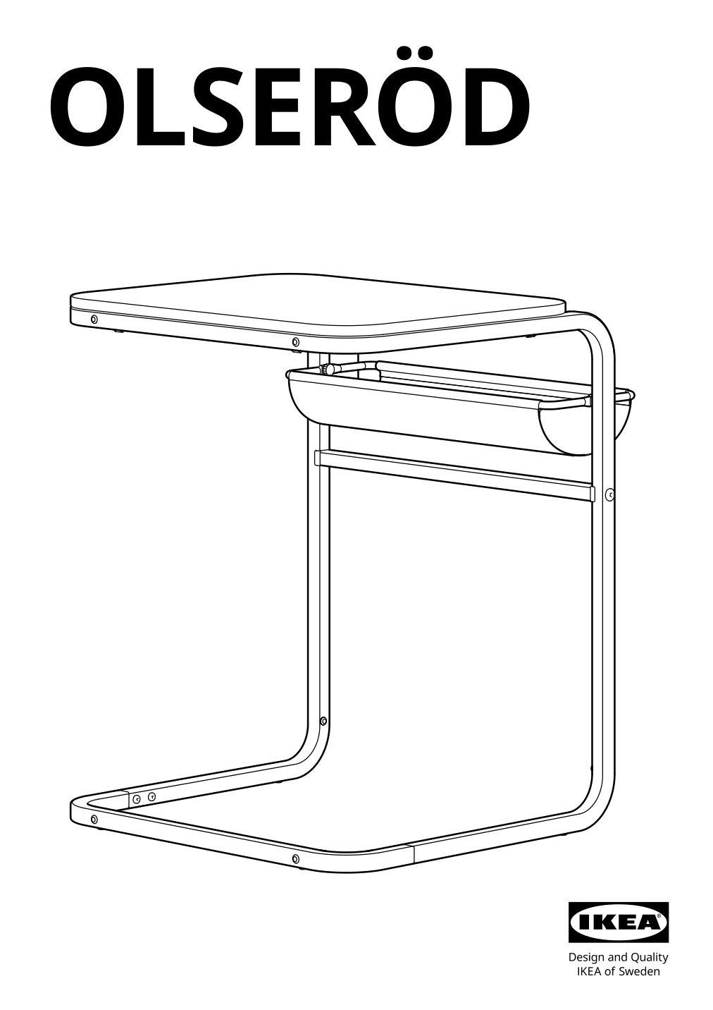 Assembly instructions for IKEA Olseroed side table anthracite dark gray | Page 1 - IKEA OLSERÖD side table 405.309.17